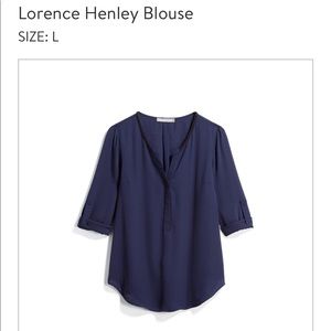 Daniel Rainn Size L Henley Blouse NWT